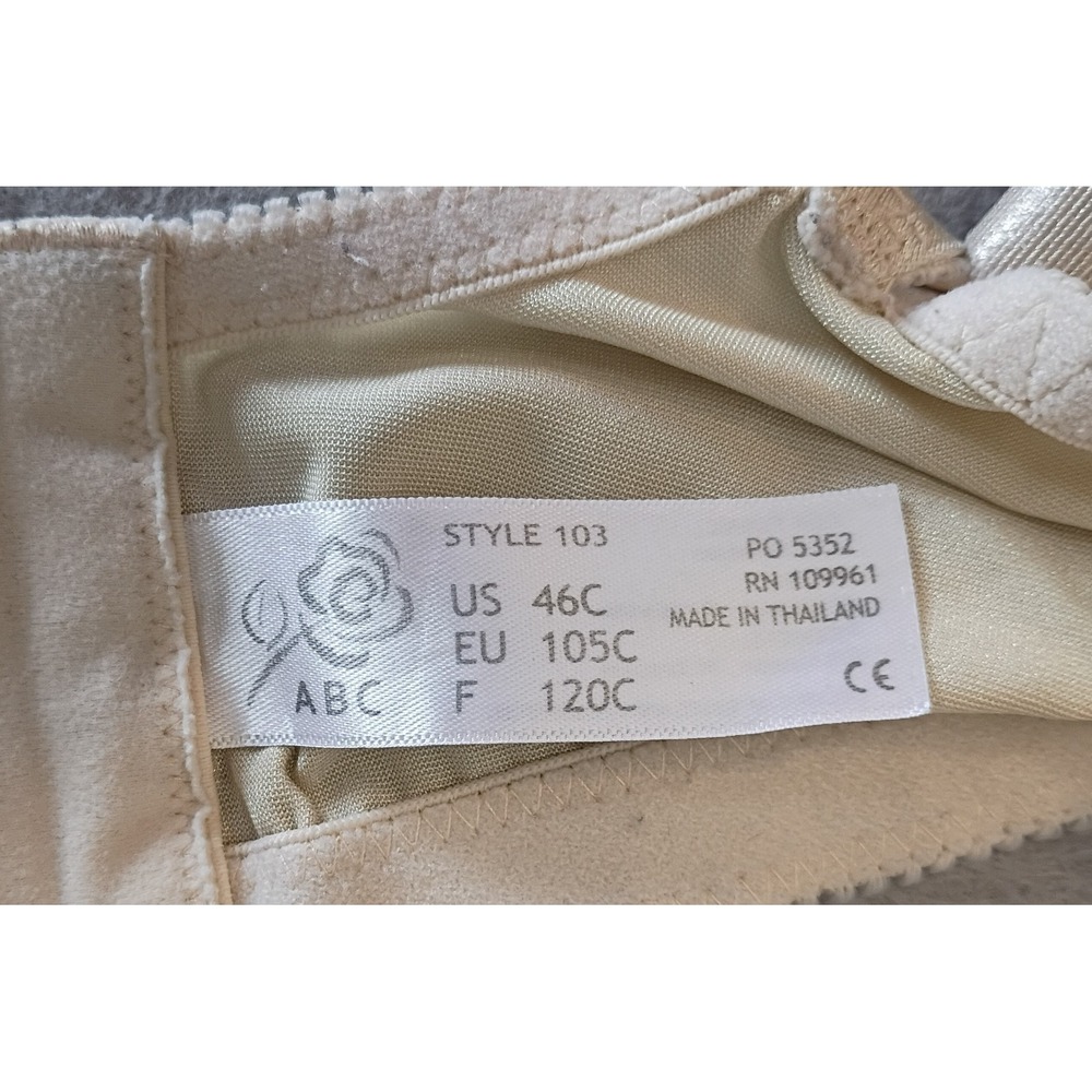 ABC American Breast Care 103 Rose Contour Bra Size 46C Mastectomy Bra Beige - Picture 3 of 7